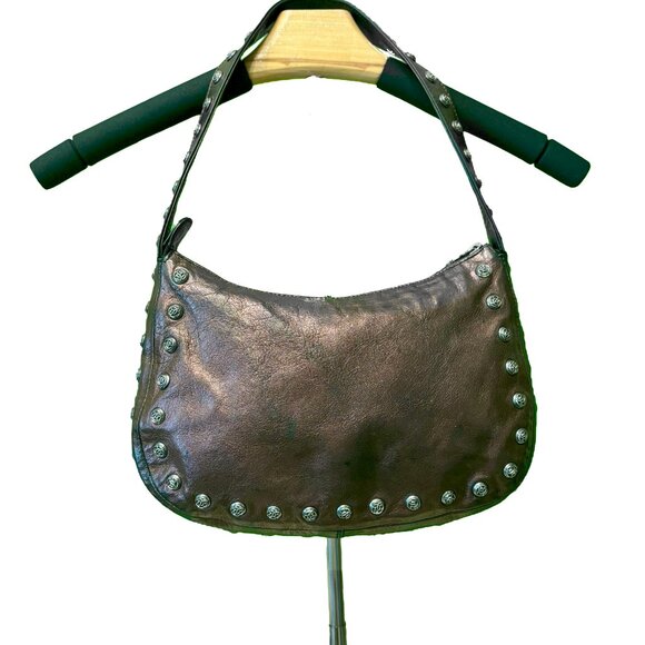 Chrome Hearts Floral Ball Crescent Bag- Metallic Burgundy - Picture 1 of 9
